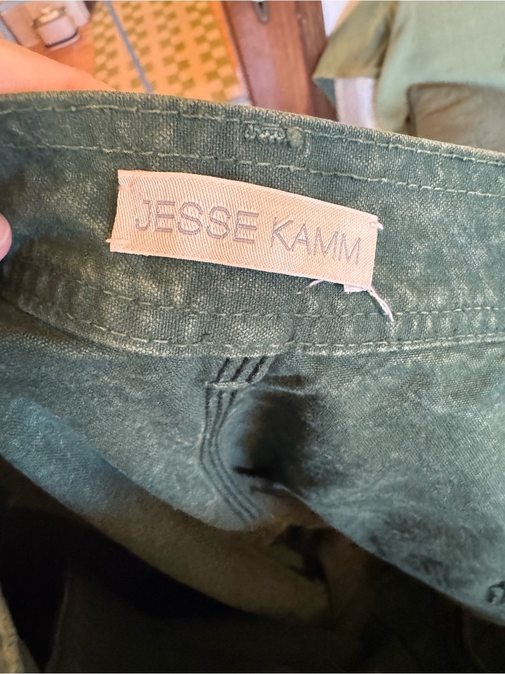 Jesse Kamm Olive Green sailor Pants size 10 - Picture 3 of 8
